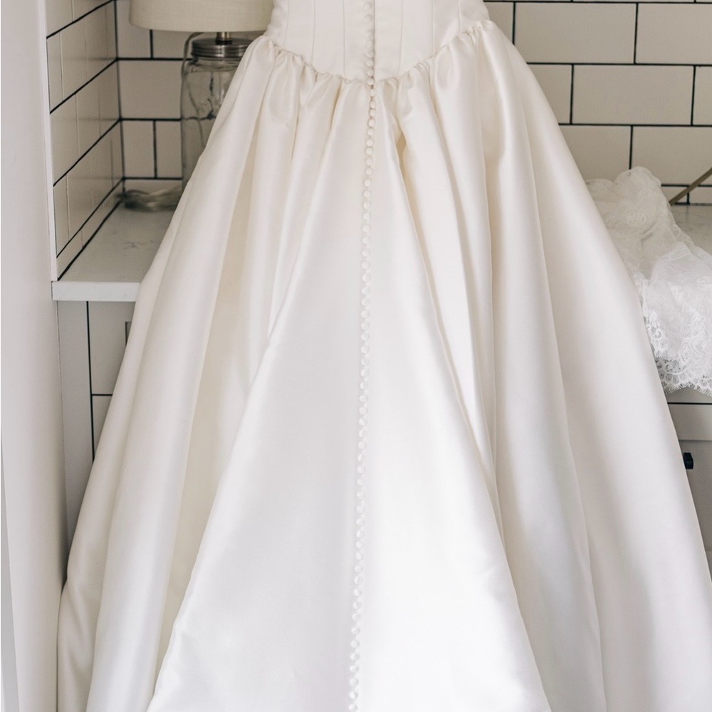 Anthropologie Jenny Yoo Strapless Ball Gown Wedding Dress 8 - Picture 6 of 10